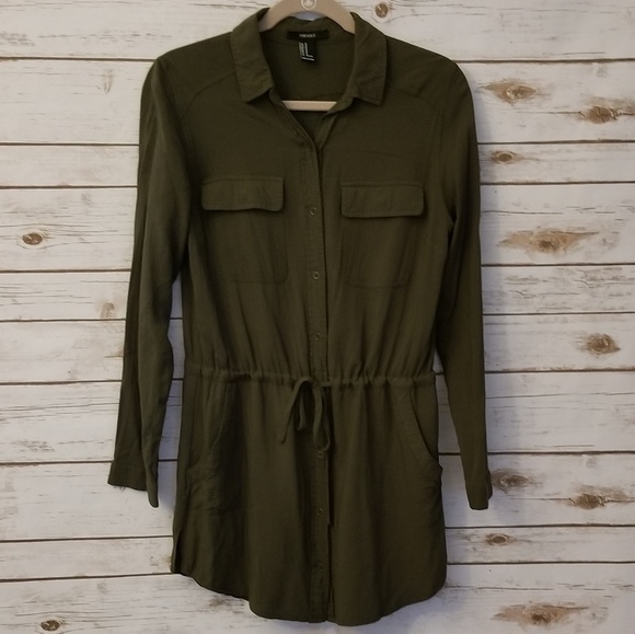 Forever 21 Dresses & Skirts - ⬇️⬇️ Forever 21 Army Green Pocket Dress